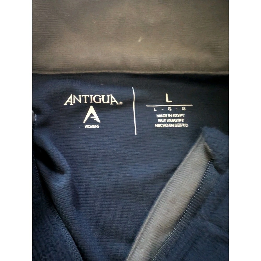Antigua Women's Large Milwaukee Brewers Full Zip Long Sleeve Blue Fleece Jacket - Picture 4 of 6